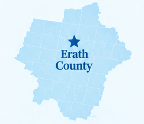 Authur Law Home Health Services in Erath County, TX Map