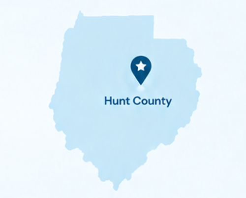 Authur Law Home Health Services in Hunt County, TX Map