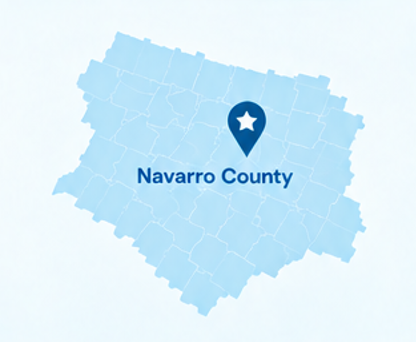 Authur Law Home Health Services in Navarro County, TX Map
