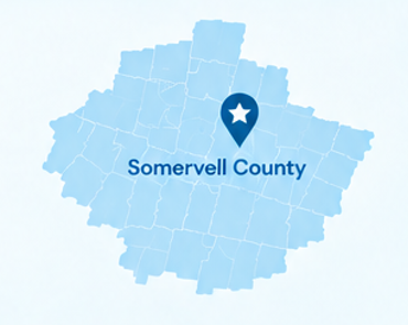 Authur Law Home Health Services in Somervell County, TX Map