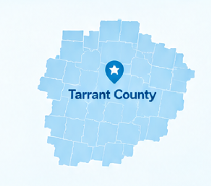 Authur Law Home Health Services in Tarrant County, TX Map