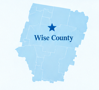 Authur Law Home Health Services in Wise County, TX MAP